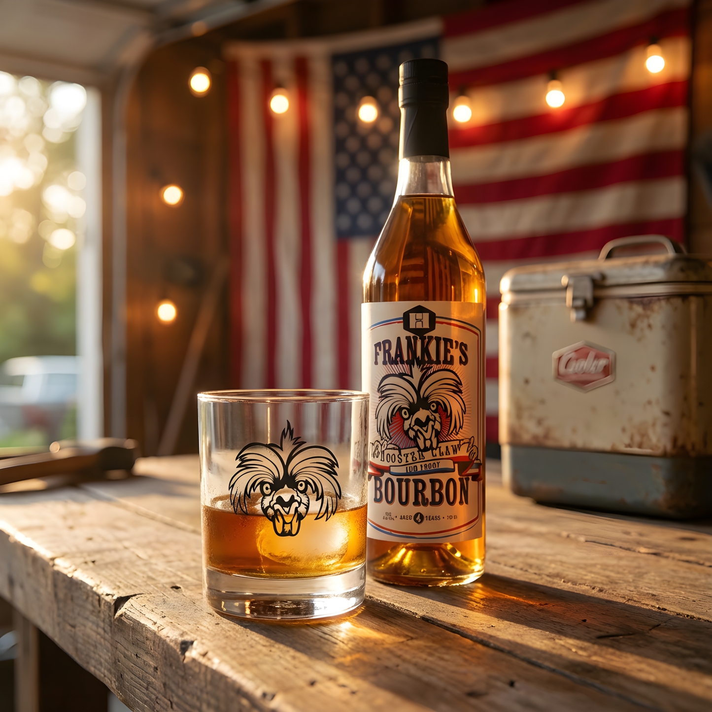 Frankie’s Rooster Claw Rocks Glass